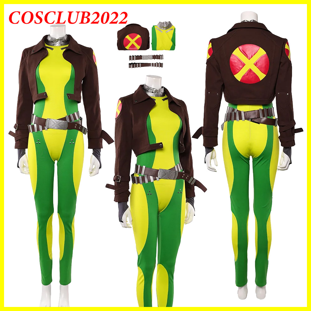 Women'S Fashion Leather Jacket - Fantasia Rogue Costume Cosplay Tuta Giacca