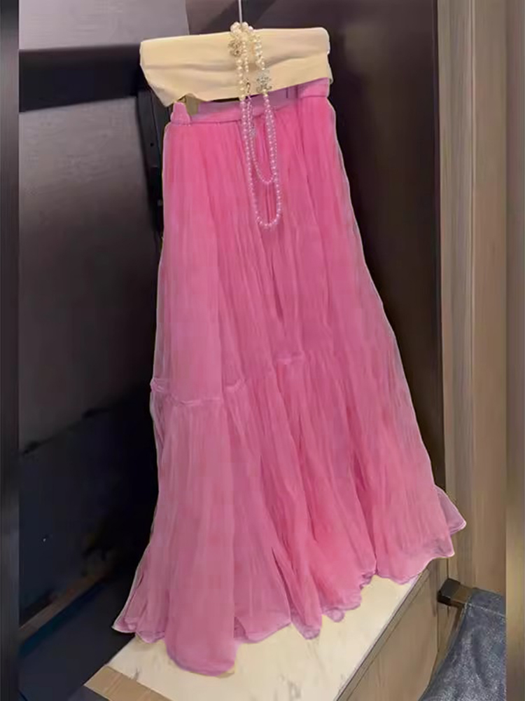A-Line Skirt Midi - Elegante gonna a vita alta in