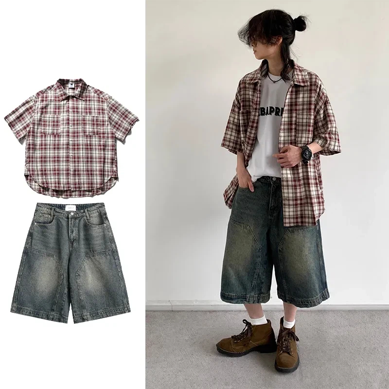 Denim Shorts Women - Set Casual in Stile Giapponese per