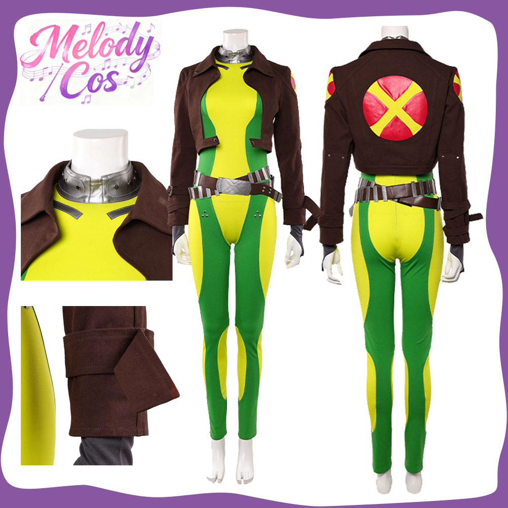 Women'S Fashion Leather Jacket - Donne adulte Rogue Costume Cosplay Fantasia