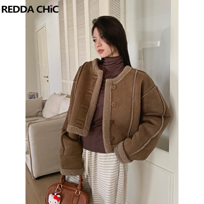 Sherpa Coat Women - REDDACHiC Giacca bomber in pelle in