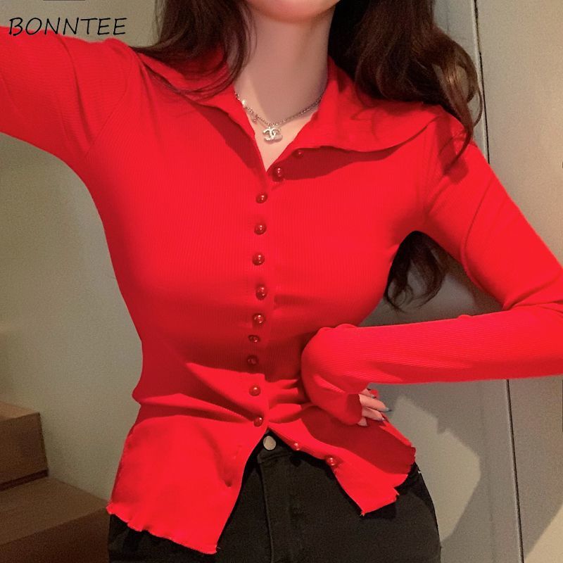 Women'S Y2K Fashion Aesthetic - Camicie donna Skinny elegante semplice Sexy