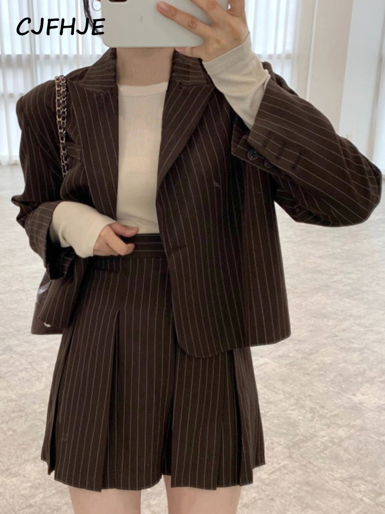 CJFHJE Fashion Stripe Blazer d - Women'S Fashion Leather Jacket recensione e prezzo