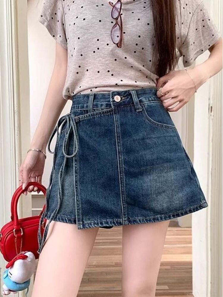 Gonna-pantalone in denim da do - Denim Shorts Women recensione e prezzo