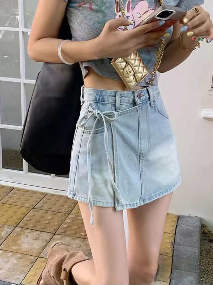 Gonna-pantalone in denim da do - Denim Shorts Women recensione e prezzo
