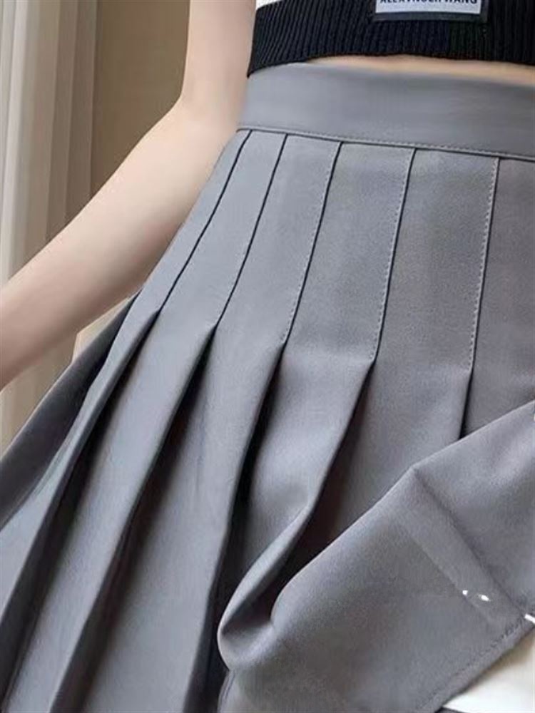 Gonna a pieghe a vita alta ner - A-Line Skirt Midi recensione e prezzo