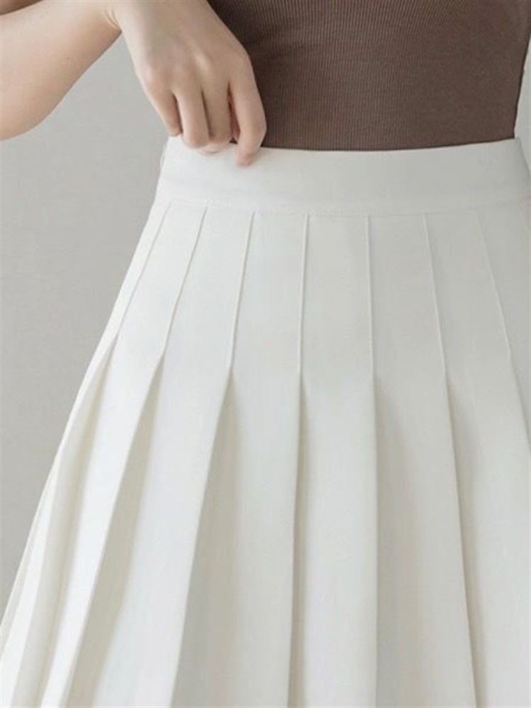 Gonna a pieghe a vita alta ner - A-Line Skirt Midi recensione e prezzo