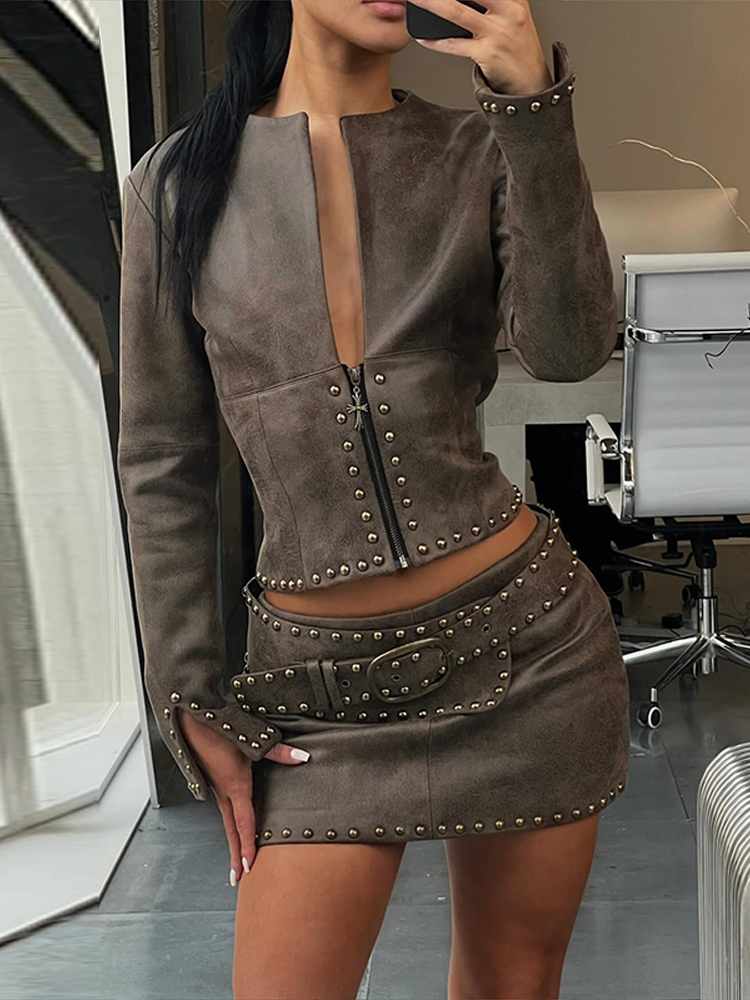 Completo da Donna in Pelle PU  - Women'S Fashion Leather Jacket recensione e prezzo