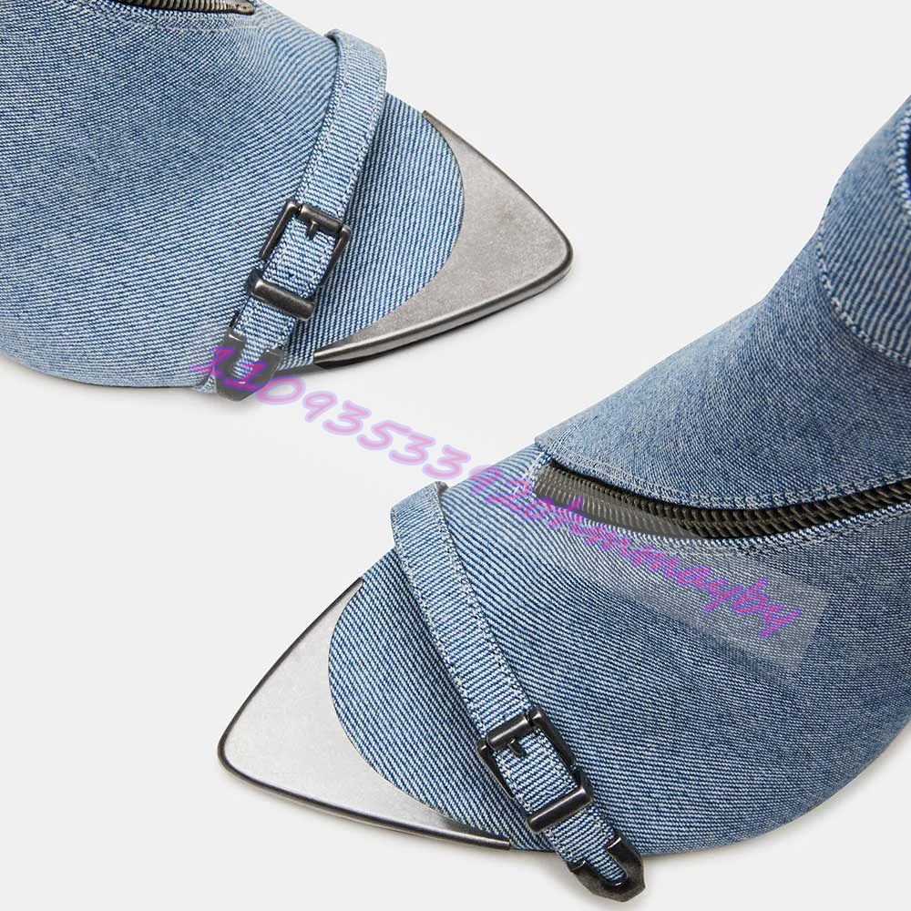 Stivali Estivi in Denim Blu a  - Women'S Fashion Belts recensione e prezzo
