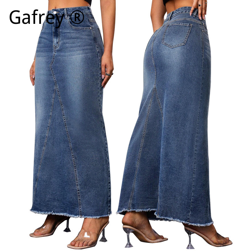 Gonna midi in denim da donna a - A-Line Skirt Midi recensione e prezzo