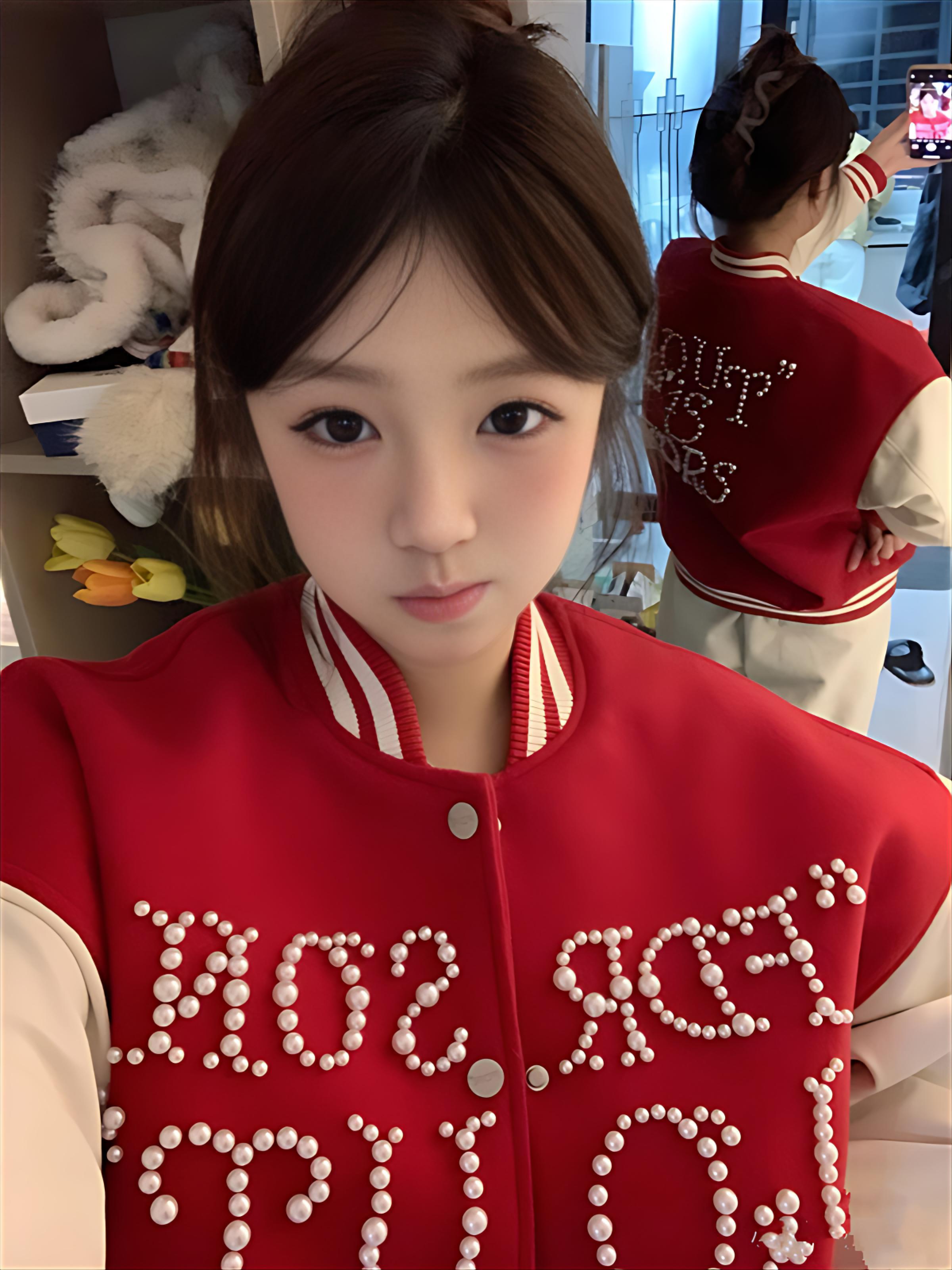 Giacche da Baseball Rosse per  - Sherpa Coat Women recensione e prezzo