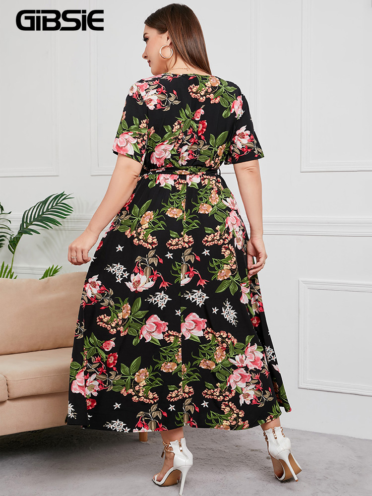 GIBSIE Plus Size scollo a V st - Maxi Dress Boho recensione e prezzo