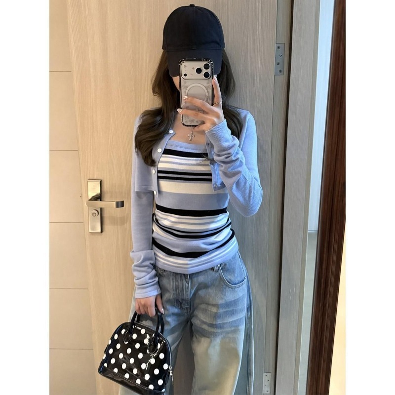 Completi in Maglia Blu da Donn - Women'S Y2K Fashion Aesthetic recensione e prezzo